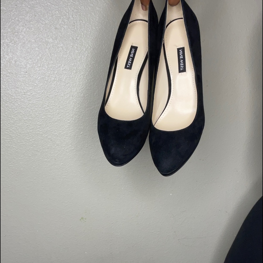 Black pointed heels